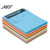 Thick Paper Sticky Labels Fluorescent Horizontal Line Notepad, Strong Adhesive Removable Memo Notepads Pad, Multi-color Lined for Organizing Notes And
