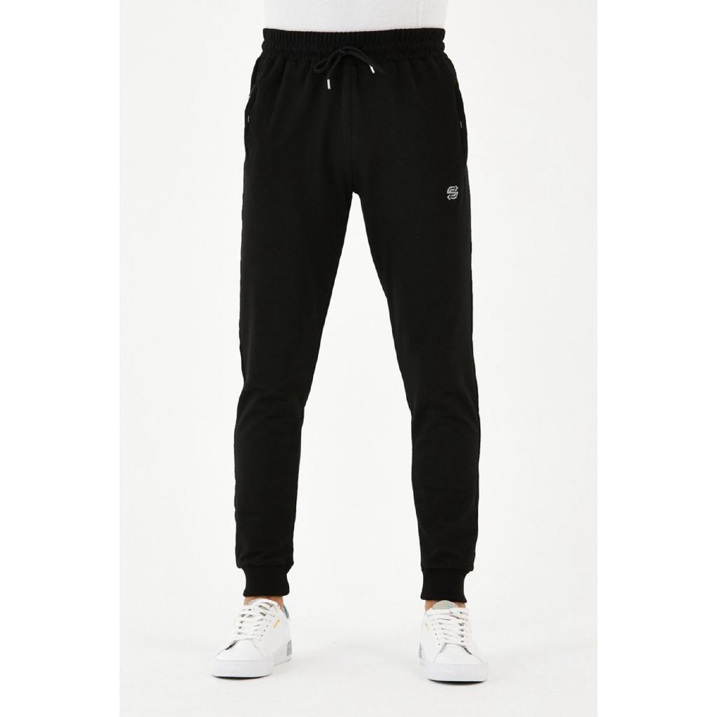 Men's Sweatpants, Skinny Leg, Elastic Waist, Back Pocket, Elastic Zipper, Compact Combed Cotton