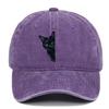 Retro Fun Little Black Cat Printed Baseball Cap for Both Men and Women Sun Protection and Shading Duckbill Cap for Outdoor Use