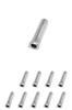 Wumio Wire End Cap Silver Set of 10 for Bicycles