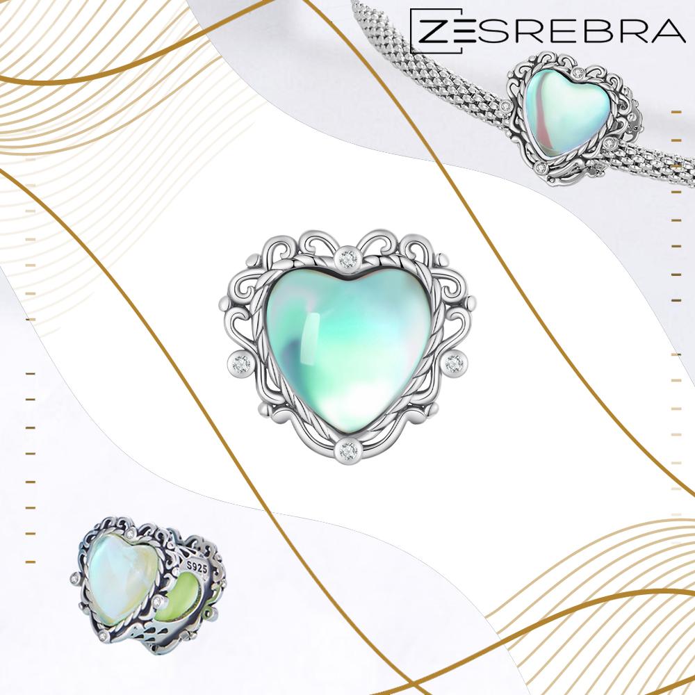 Charms Heart Opal Pr 925 Pendant Bead Heart Beads Love