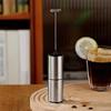Электрический вспениватель молока с высокой мощностью 14000 об/мин, стержень для смешивания напитков из нержавеющей стали, работающий от батареек, многофункциональный венчик для кофе