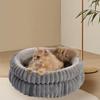 Круглая кровать для собак и кошек с сохранением тепла, нескользящая основа, коврик для сна в помещении
