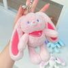 Rabbit Plush Toy Interactive Pull Up Bunny Pendant Funny Bunny Keychain with Pull Out Ears And Legs Soft Stuffed Animal for Easter Gifts