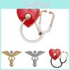 Unique Cartoon Style Medical Brooch Stethoscope And Ecg Design For Doctors And Nurses