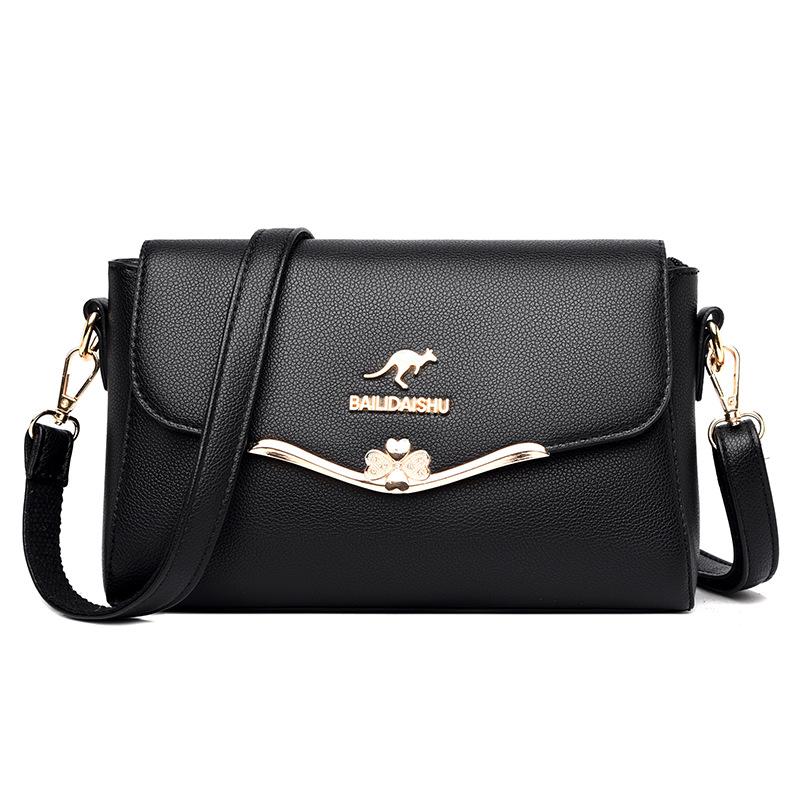 Женская сумка, модная сумка через плечо, женская мягкая кожаная сумка, сумка для мам среднего возраста, универсальная маленькая квадратная сумка