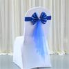 6pcs Elastic Chair Ties Spandex Chair Sashes Bows Stretchable Chair Sash Bows for Reception and Ceremony Decorations