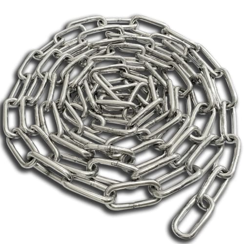 REIYAIBA Strong 304 Stainless Steel Chain, 2/4/6mm Diameter, Link Chain for Security, Theft Prevention, Partition, Intrusion Prevention, Fall Preventi