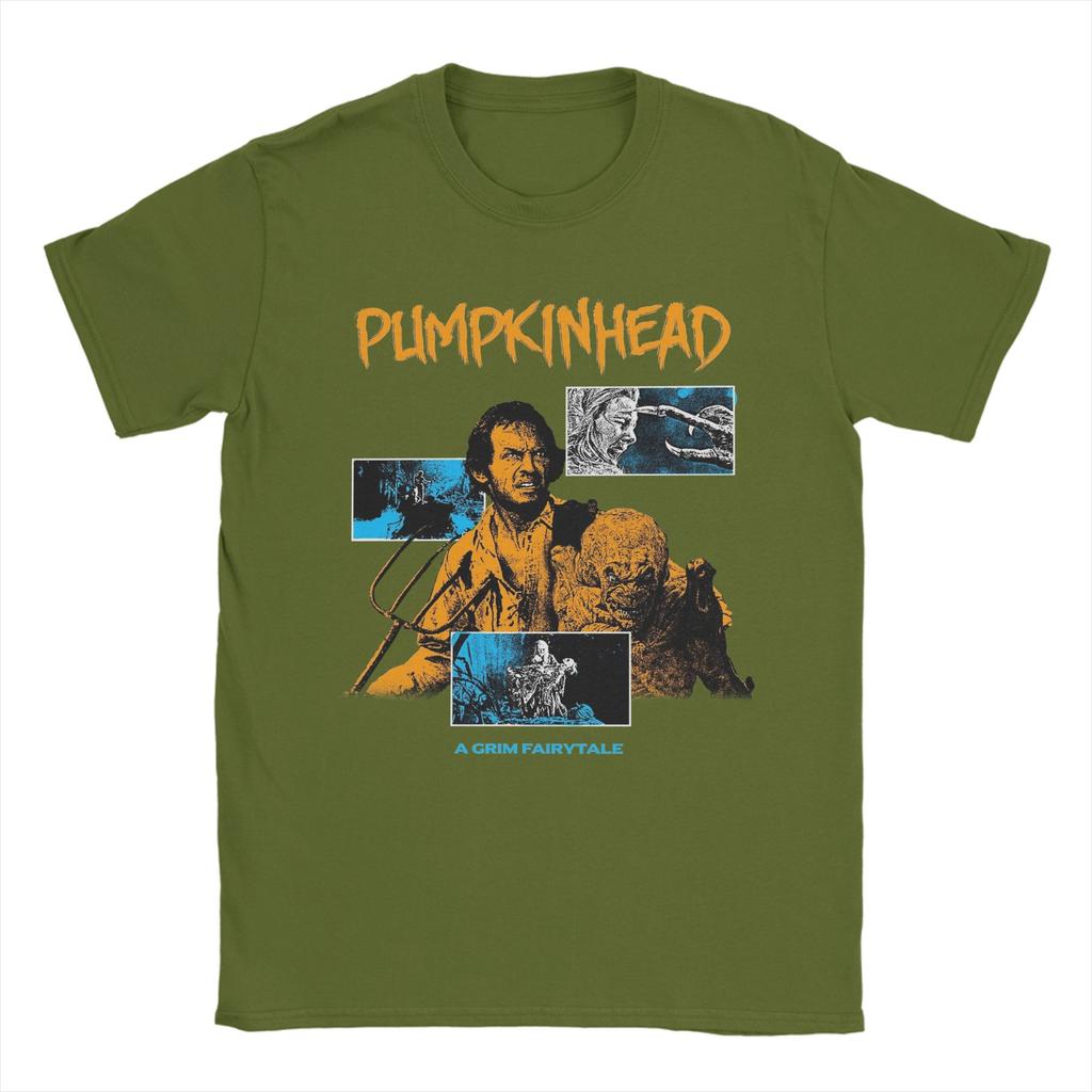 Pumpkinhead T Shirts for Men Pure Cotton Vintage TShirts Round Neck  Tee Shirt Short Sleeve Tops Original