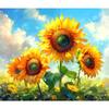 5d DIY Алмазная картина, вышивка крестом, небо, подсолнух, пейзаж, алмазная вышивка, мозаика, полная круглая дрель, домашний декор, ремесла