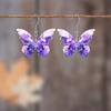 2D Плоский Фиолетовый Элемент Бабочки Акриловый материал Висячие Серьги Легкие Красочные Серьги для Женщин Ювелирные Подарки