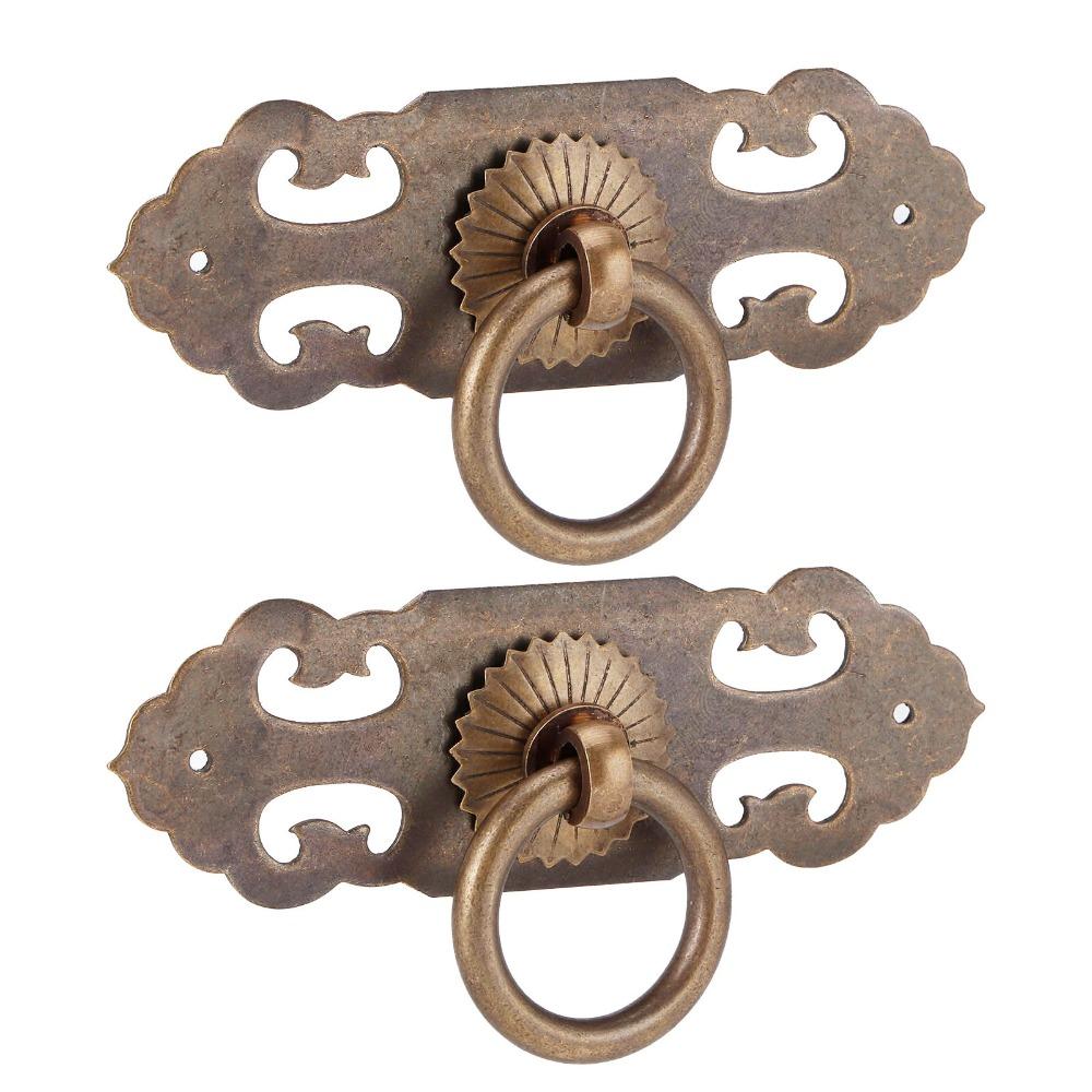 2pcs Durable Cabinet Door Handle With Screws Antique Pull Handle Drawer Pull Handle  Wardrobes