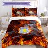 Aston Villa Football Printed 3 Pieces Bedding Set, Comfortable Skin Friendly Bedroom Duvet Cover Set