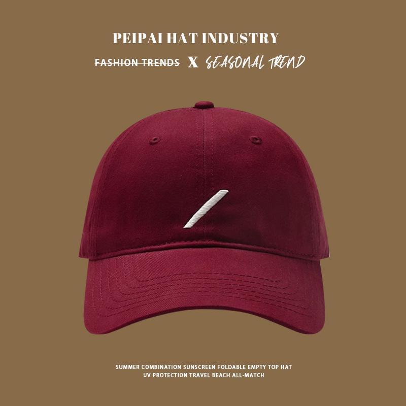 Female cap Slash casual baseball cap Spring and summer simple face small sunshade baseball cap Sunscreen sun hat
