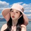 Summer Fashion Floppy Sun Hat With Ponytail Opening Uv Protection For Casual Outdoor Wear