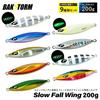 Slow Fall Wing 200g All Colors Set of 9 Metal Jig Lure Slow Jigging Jigging Jig Bluefish Yellowtail Amberjack Hairtail Amberjack Grouper Spanish