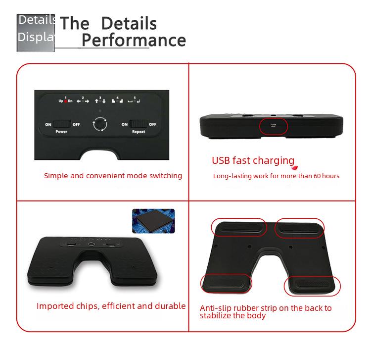 Bluetooth Foot Pedal for Hands-Free Music Page Turning On iPad, Tablet, Phone, Guitar, Piano, and Saxophone.