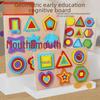 Деревянный пазл Монтессори: Игрушка для сопоставления геометрических фигур для детей 1-3 лет