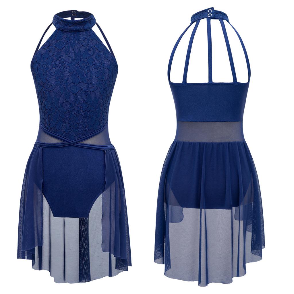 Детское танцевальное платье без рукавов для девочек, модные лирические платья для современного танца, одежда для балерины, балета, сценического выступления