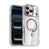 Transparent Magnetic Phone Case IPhone 17 Pro Max With Metal Camera Ring Shockproof TPU Cover Compatible MagSafe