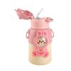 Kids Insulated Water Bottle Cartoon Cute Stainless Steel Water Flask With Straw and Strap for