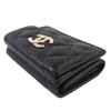 Great CHANEL COCO Mark Matelasse Small Flap Wallet Caviar skin AP4173 Used