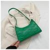 Women'S Pu Handbag with Chain Stripe Female Shoulder Bag Fashion Ladies Armpit Bag Retro Casual Women Tote
