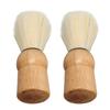 Wooden Handle Shave Brush Mini Professional Safety Synthetic Shaving Brush for Men Beauty Salon