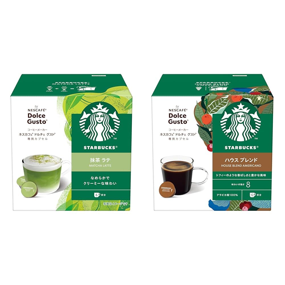 Set Purchase Starbucks Matcha Latte Nescafe Dolce Gusto Dedicated Capsule 12P x 1 Box + House Blend Regular Coffee