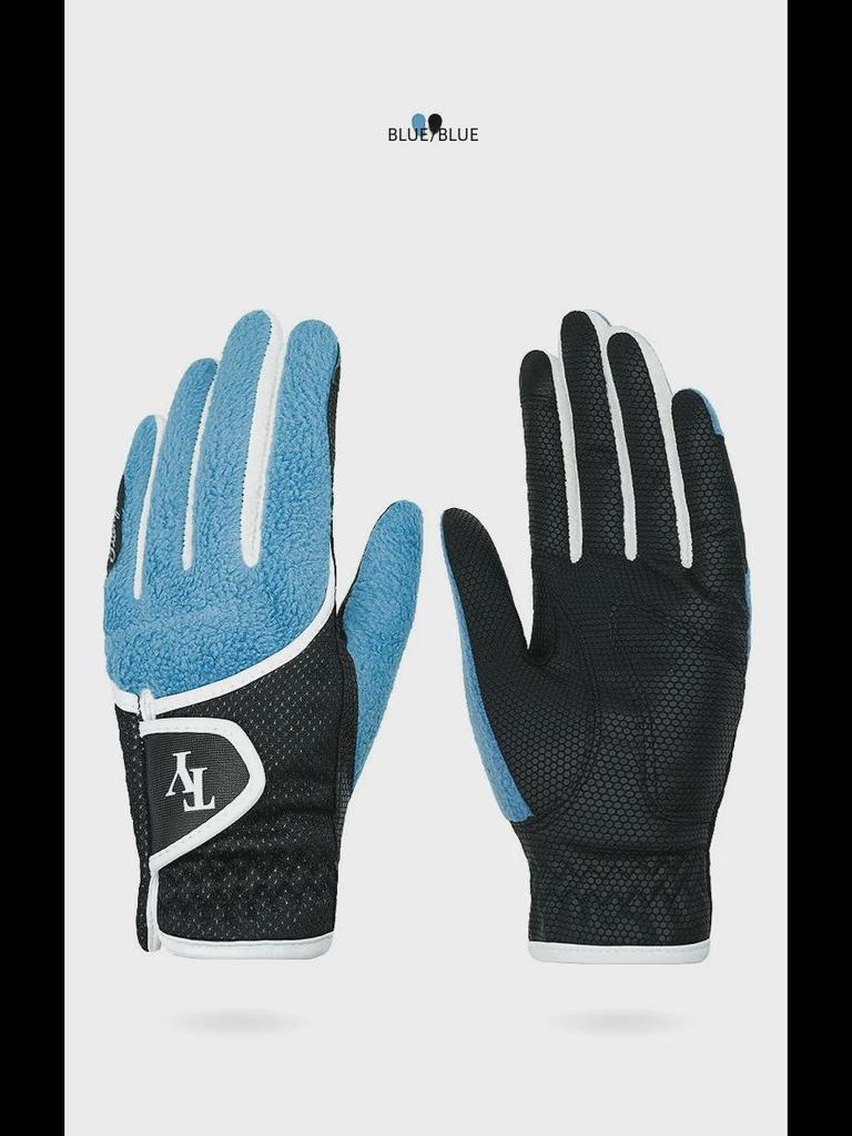 Женские перчатки для гольфа с нескользящей поверхностью для сенсорных экранов, осенне-зимние — теплые, износостойкие, с бархатом (1 пара)