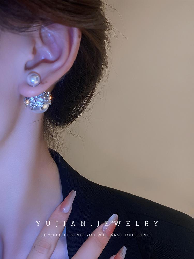 Элегантные серьги-бантики из серебра S925 с жемчугом для женщин, модный и высококлассный дизайн