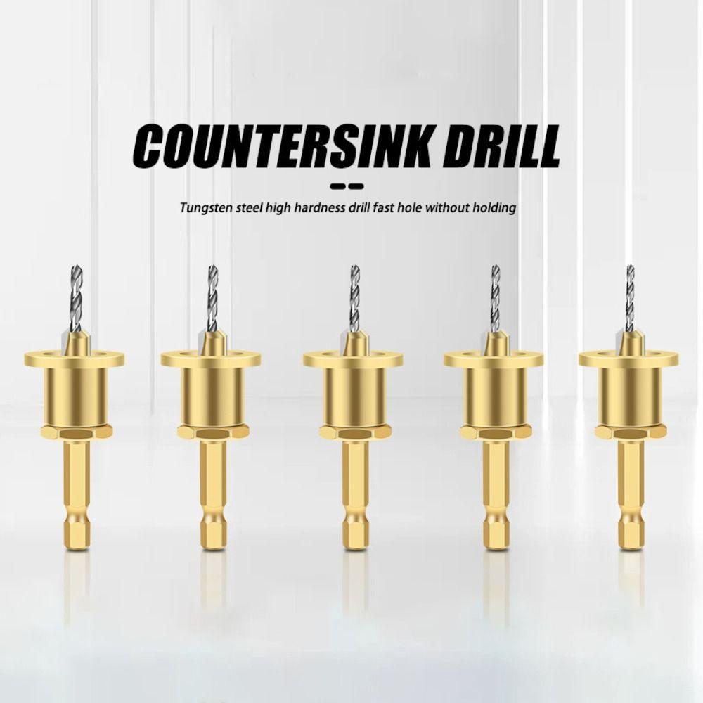 Зенковка с шестигранным хвостовиком 6,35 мм, сверло для шурупов, фрезы, деревообрабатывающие инструменты