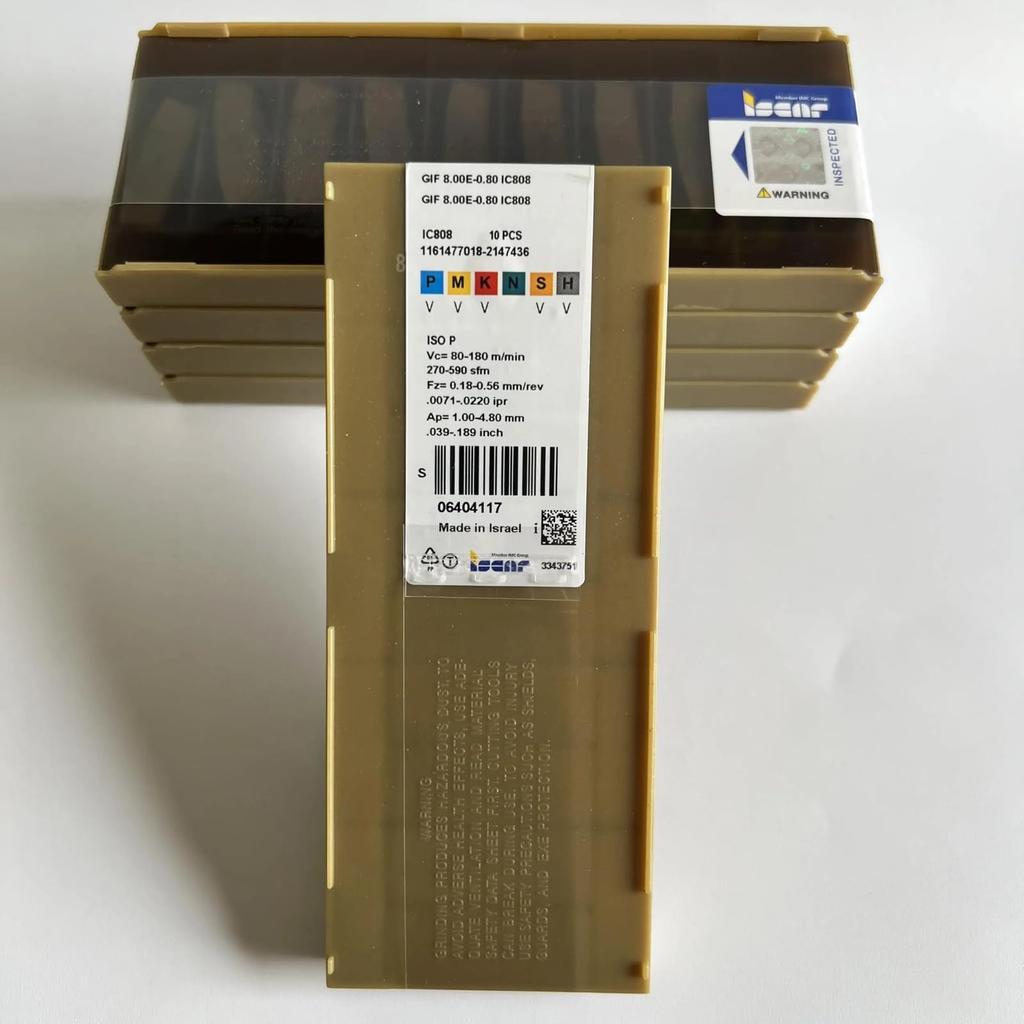 GIF8.00E-0.80 IC808 /Промышленные сменные твердосплавные пластины 10 шт