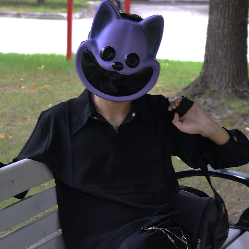 Adorable Smiling Critters Poppy Playtime Purple Catnap Mask Stuffed Animal Plush Toy