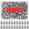 10-100 шт. заклепки в стиле панк, серебряные конусные шипы, заклепки с винтовой заклепкой, классные заклепки для одежды, сумок, обуви, кожаных ремней, товары для рукоделия