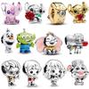 Шармы-бусины Dumbo & Stitch из стерлингового серебра 925 пробы. Подходят для браслетов и ожерелий диаметром 3 мм. Женские, для самостоятельного изготовления. Тонкие, для вечеринок. Подарки.