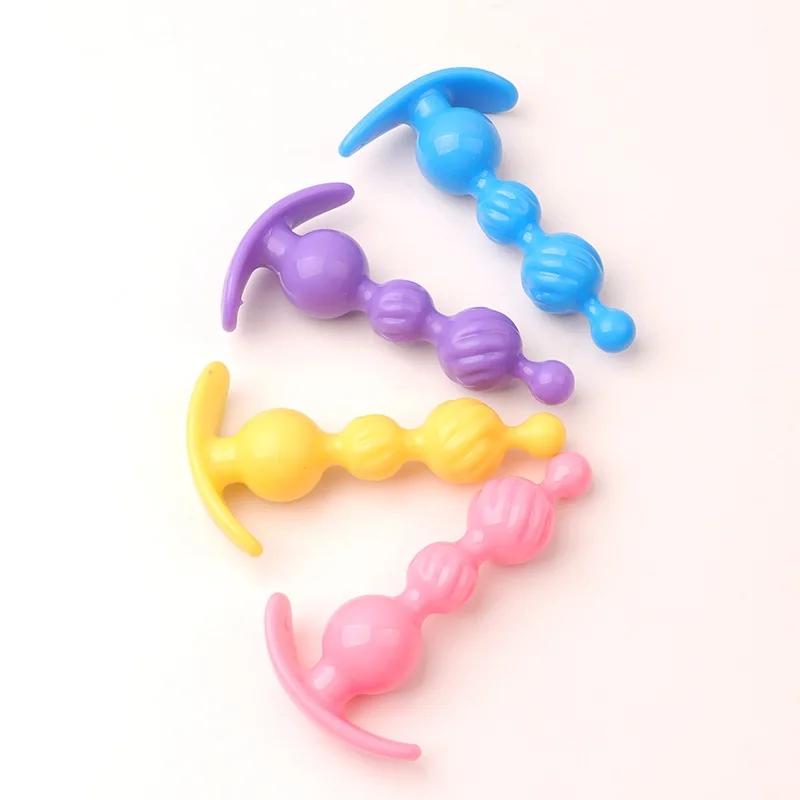 Anal Beads Prostate Stimulator Ball Butt Plug Anal Plug 18+ Adult Women Men Gay Couples Erotic SM Flirting Sex Toys 4 Colors
