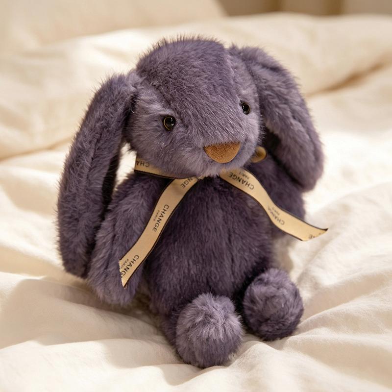 18cm Simulated Fur Rabbit Plush Toy Furry Rabbit Plush Doll Soft Stuffed Animal Doll Cute Birthday Gift