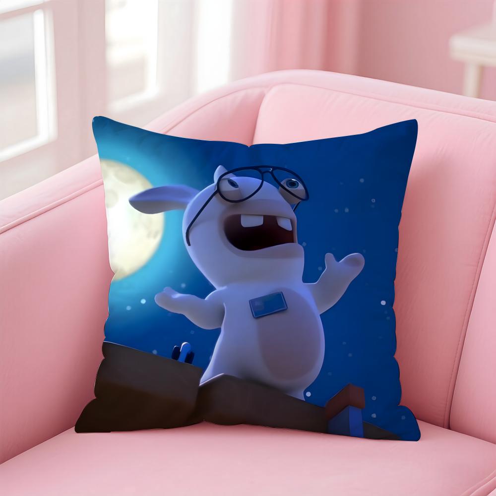 Чехол на подушку R-Rabbids I-Invasion для дома и автомобиля, многоцелевой, двусторонний, мягкий и прочный, для повседневного использования