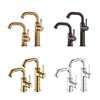 Antique Brass Basin Faucet Single Handle Mixers Taps 360 Rotation Kitchen Faucet Kitchen Mixer Taps Gold Black