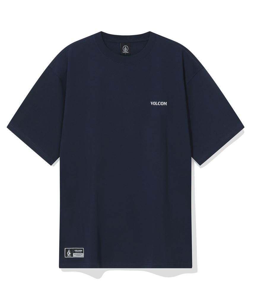 VOLCOM Хэппи Бадди Свободная футболка с коротким рукавом (военно-морской флот)
