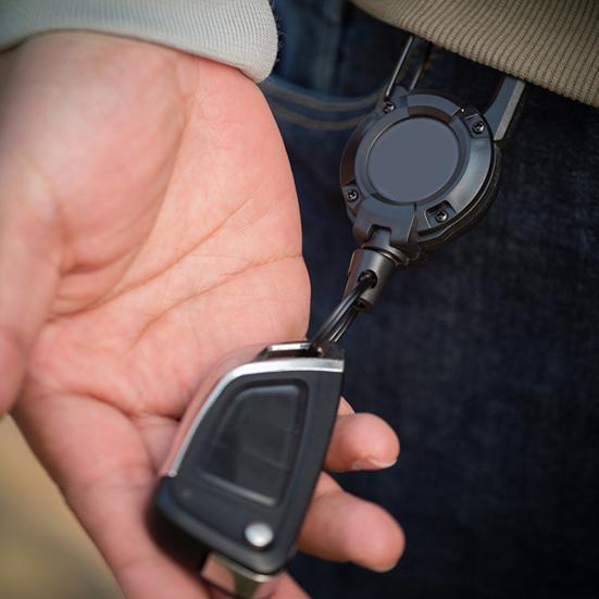 Ретрактор для нахлыстовой рыбалки, бейдж-ролик с тросом, многоцелевой, вращающийся на 360 градусов, брелок, карабин, товары для кемпинга