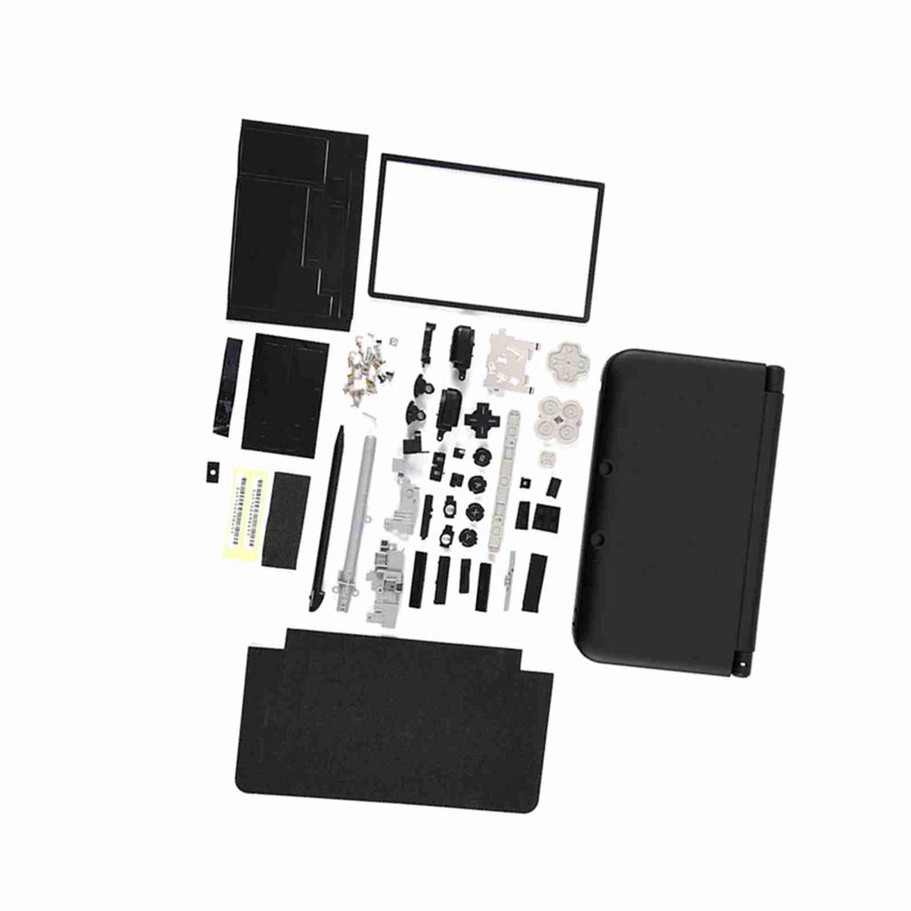 Полный комплект для замены корпуса, чехла, корпуса, деталей для ремонта, для Nintendo 3DS XL, черный