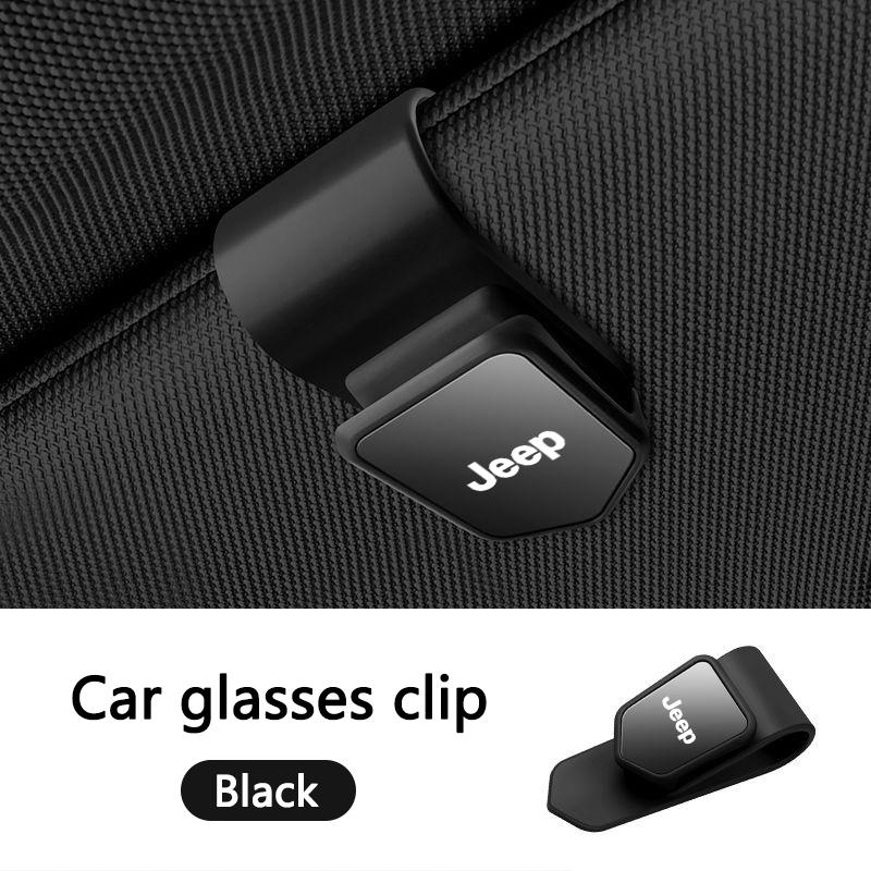 For Jeep Car Interior Sun Visor Glasses Holder Sunglasses Eyeglasses Clip For Jeep Renegade Compass Grand Cherokee Wrangler j