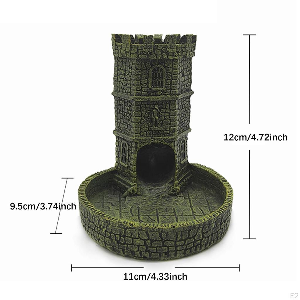Castle Dice Tower Accessory for Board Games Table Decoration Desktop Ornament Rolling