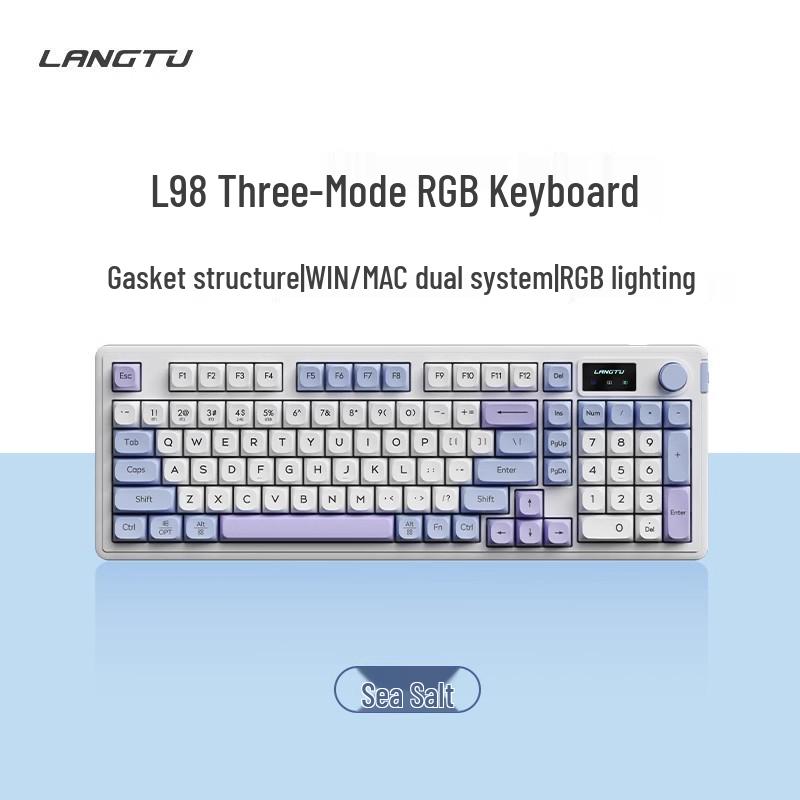 Беспроводной набор клавиатуры и мыши L98 Silent - Стильный RGB-дизайн для девушек, офиса и игр