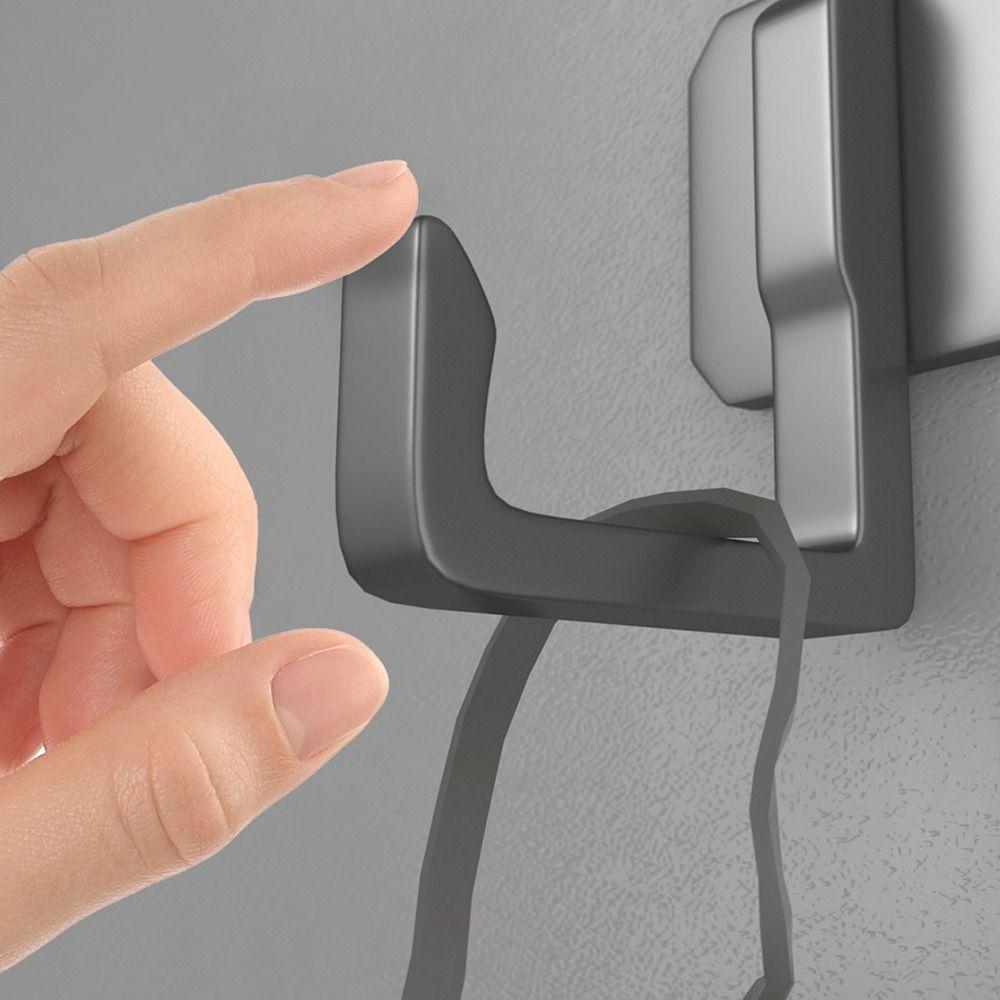 Black/White/Grey Towels Robe Hook Wall Hanging Door Back Clothes Hook Space Aluminum Row Hook Home