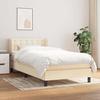 3126522 vidaXL Divan Bed with Mattress Cream 80x200 Cm Fabric