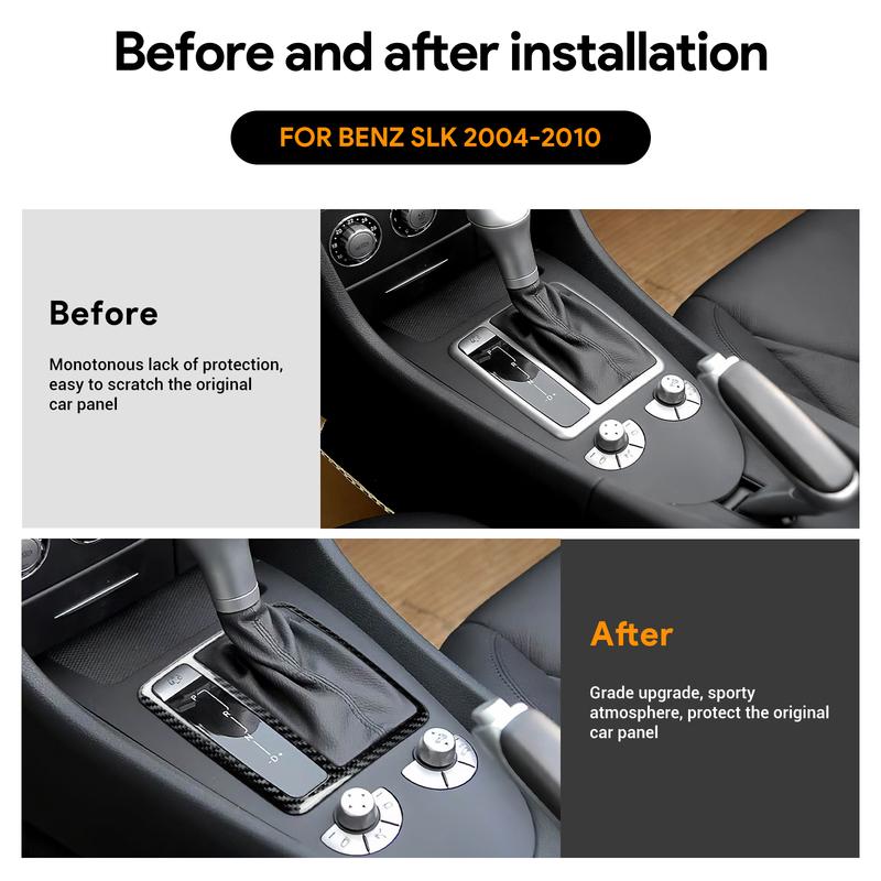 Твердый Сухой Углепластик Для Mercedes Benz SLK R171 2004 2005 2006 2007 2008 2009 2010 Автоматическая Крышка Панели Переключения Центрального Управления