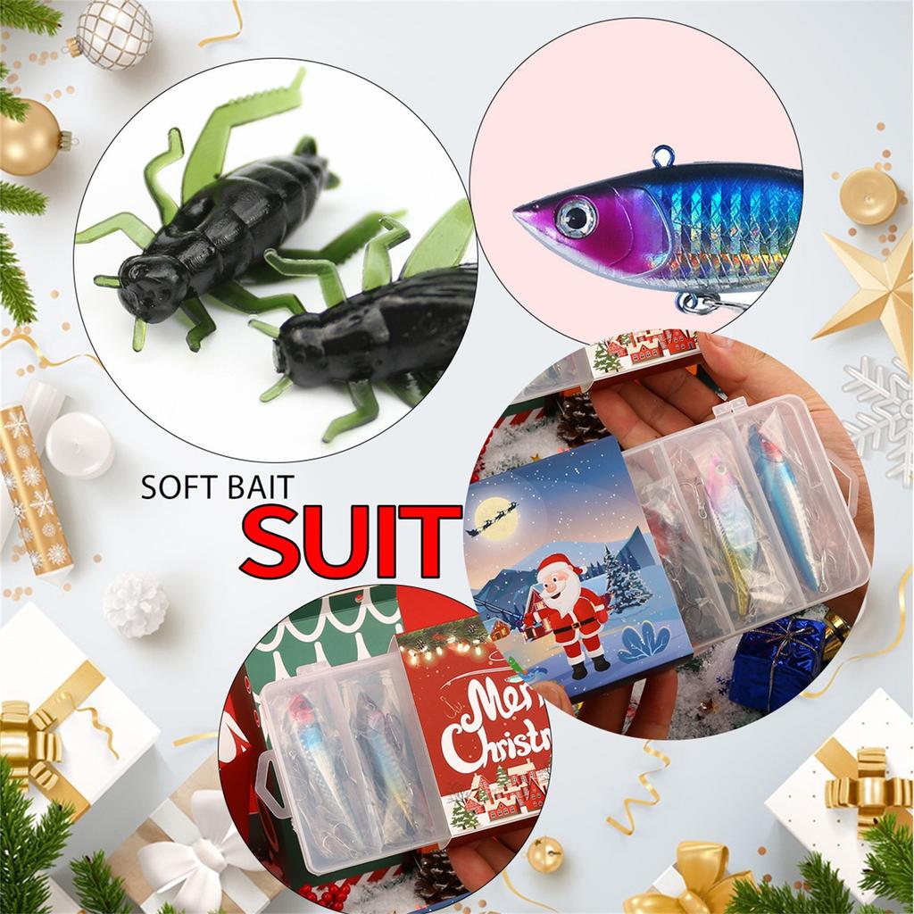 Advent Calendar Fishing Countdown, Fishing Tackle Advent Calendar For Fish Adult Men Teen Boys, 2024 Surprise Gift